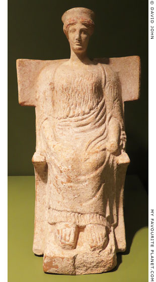 A terracotta statuette of enthroned Demeter from Boeotia at My Favourite Planet