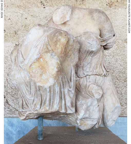 A marble statue group of girls playing ephedrismos, Athens Agora at My Favourite Planet