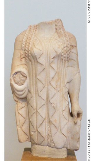 A statuette of a kore found in Eleusis at My Favourite Planet