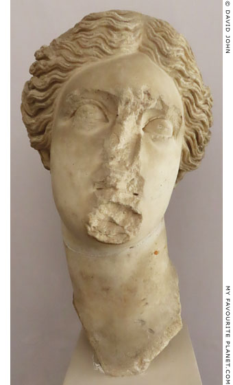 Colossal marble head of Demeter in Kos at My Favourite Planet