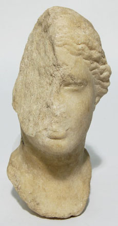 The marble head found at Kourion, Cyprus at My Favourite Planet