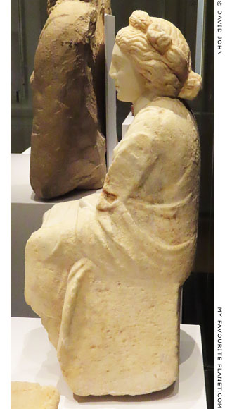 Side view of the marble statuette of Demeter from Nea Paphos at My Favourite Planet