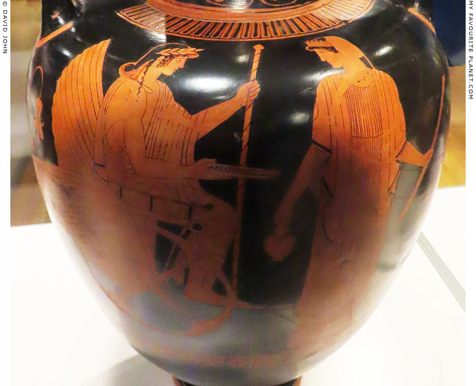 Triptolemos and Demeter on an Attic red-figure amphora in Leiden at My Favourite Planet