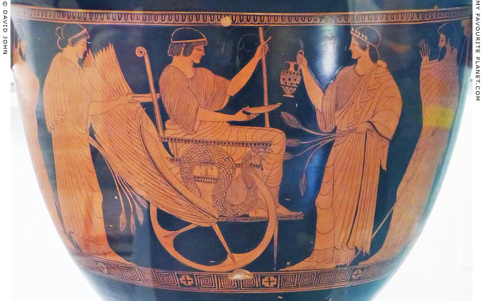 Attic red-figure krater showing Persephone, Triptolemos and Demeter, Palermo Archaeological Museum at My Favourite Planet