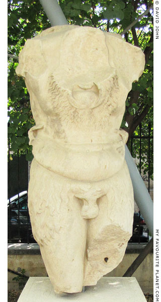 Colossal marble statue of a naked Papposilenos from the Theatre of Dionysos, Athens at My Favourite Planet