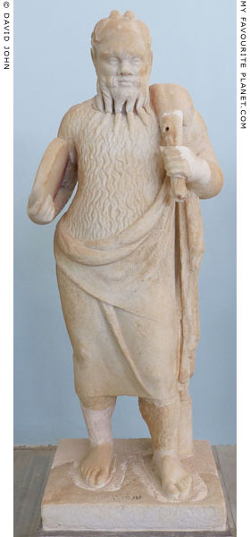 Statue of a Papposilenos actor from the temple of Dionysus, Delos, Greece at My Favourite Planet