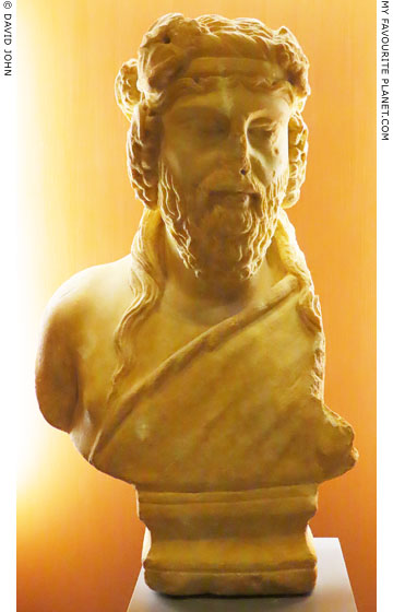 Marble bust of bearded Dionysus in Drama, Macedonia at My Favourite Planet Marble bust of bearded Dionysus in Drama, Macedonia at My Favourite Planet
