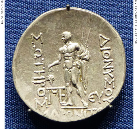 Dionysus on a silver tetradrachm coin of Maroneia at My Favourite Planet