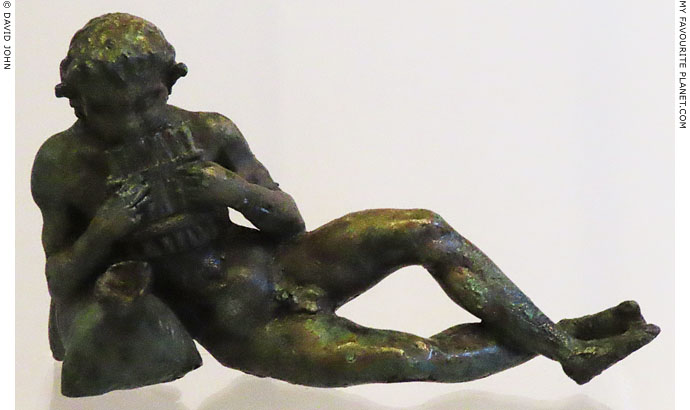 A bronze figurine of a Satyr playing a syrinx from Gitana, Thesprotia at My Favourite Planet