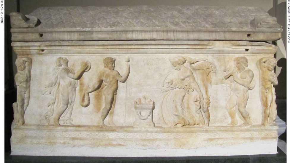 A Dionysiac scene on the front of the sarcophagus of the Gymnasiarch Gerostratos at My Favourite Planet