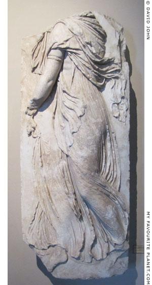 Marble relief of a dancing Maenad from Pergamon at My Favourite Planet