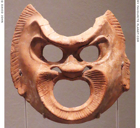 A terracotta theatre mask from Cyprus at My Favourite Planet