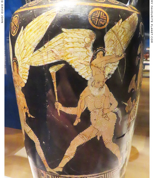 A scene from a Satyr play on a Campanian amphora at My Favourite Planet