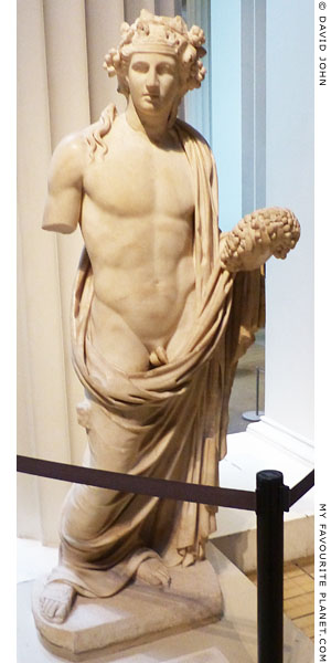 Marble statue of Dionysus from the temple of Dionysus in Cyrene at My Favourite Planet