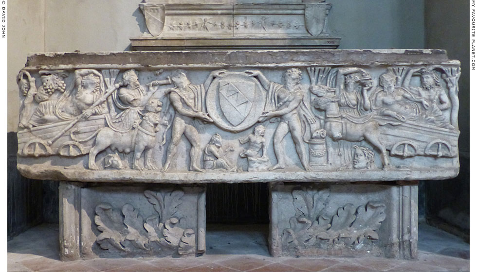 Relief of a triumph of Dionysus on a sarcophagus in Naples Cathedral at My Favourite Planet