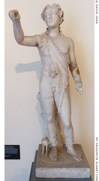 Marble statuette of Dionysus from Pompeii at My Favourite Planet
