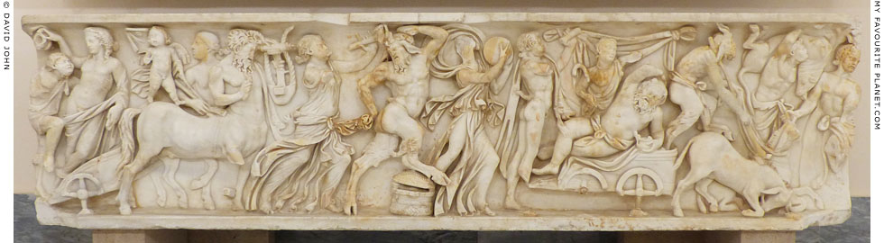 Relief of a triumph of Dionysus on a sarcophagus in Naples at My Favourite Planet