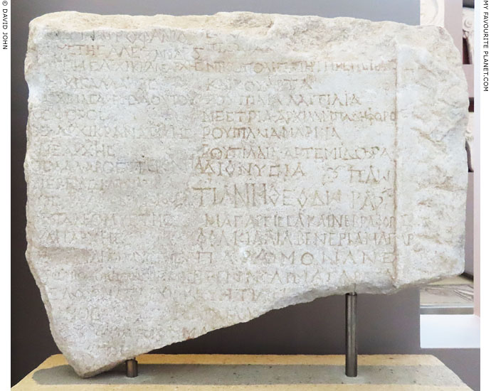 An inscription of a Dionysiac cult association in Thessaloniki at My Favourite Planet