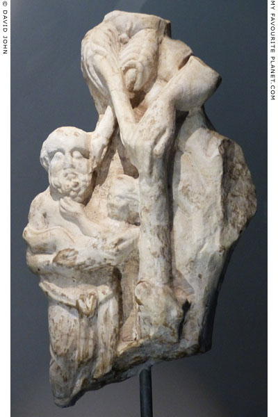 Fragment of a statue group with an old Silen holding the infant Dionysus at My Favourite Planet