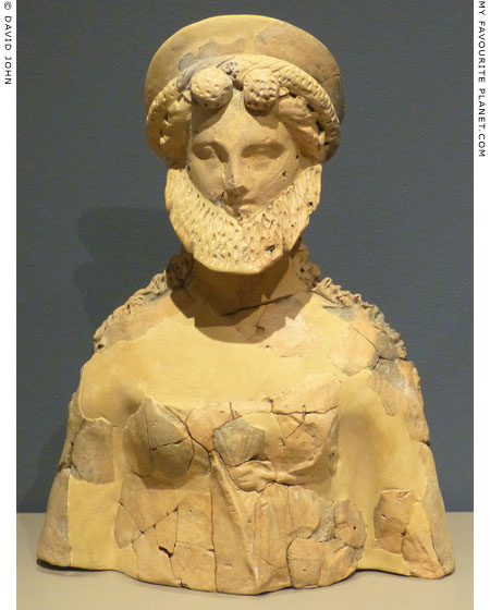 Terracotta bust of Dionysus from Mikri Santa, Imathia at My Favourite Planet