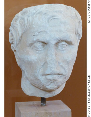 A marble portrait head of Menander from Corinth at My Favourite Planet