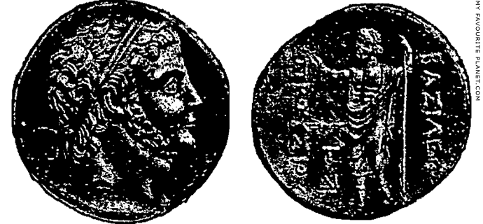 A silver tetradrachm coin of King Prusias I of Bithynia at My Favourite Planet