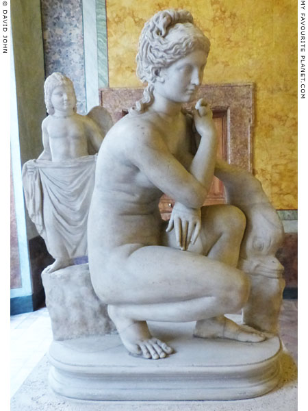 A marble statue of the Crouching Aphrodite type, Palazzo Altemps, Rome at My Favourite Planet