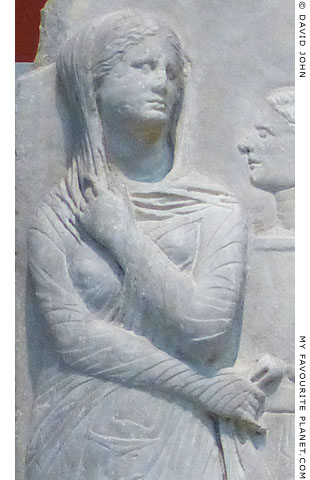 One of the women on the relief from Derveni signed by Evandros at My Favourite Planet