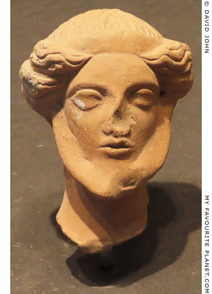 Head of a terracotta figurine of Hermaphroditus from Corfu at My Favourite Planet