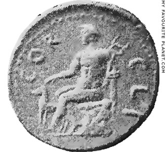 A Corinthian coin with a depiction of Hermes with a ram at My Favourite Planet