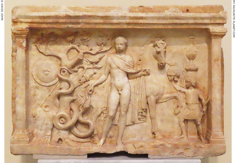 Polydeukes hero relief from Loukou, Arcadia at My Favourite Planet Polydeukes hero relief from Loukou, Arcadia at My Favourite Planet