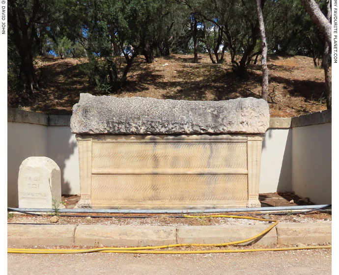 The sarcophagus associated with Herodes Atticus at the Panathenaic Stadium, Athens at My Favourite Planet The sarcophagus associated with Herodes Atticus at the Panathenaic Stadium, Athens at My Favourite Planet