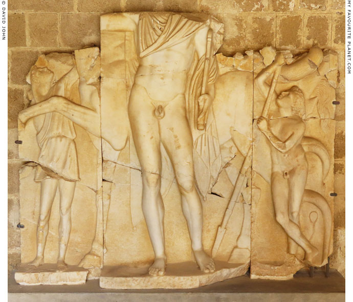 Relief of a youth as hero in Rhodes at My Favourite Planet