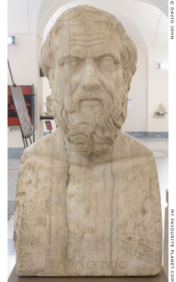 Marble herm of Herodotus from Tivoli at My Favourite Planet