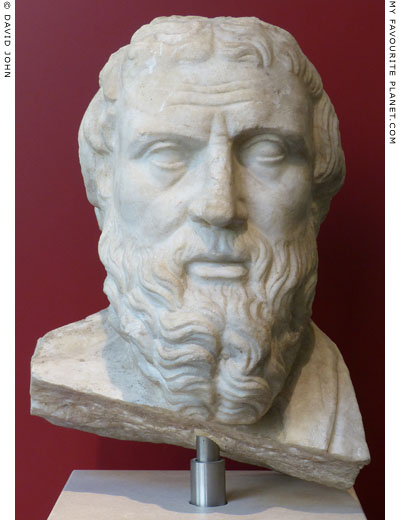 Head of a marble herm of Herodotus from Rome at My Favourite Planet