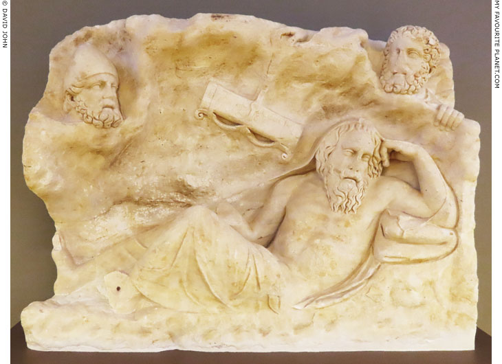 A marble relief depicting Philoctetes on Lemnos at My Favourite Planet A marble relief depicting Philoctetes on Lemnos at My Favourite Planet