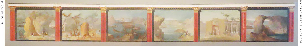 A cycle of fresco paintings depicting scenes from the Odyssey at My Favourite Planet