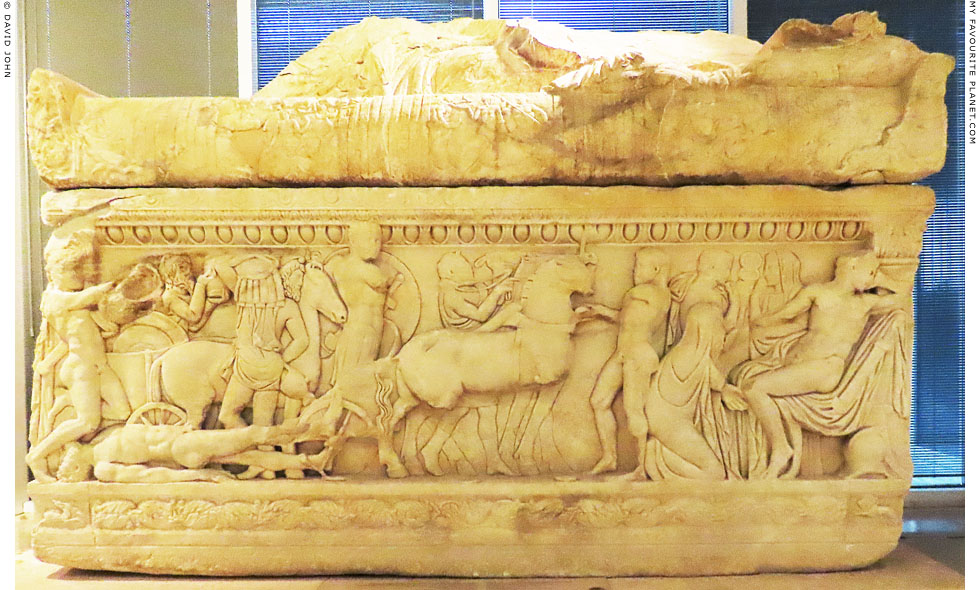 The Ransom of Hector on a sarcophagus in Ioannina, Epirus at My Favourite Planet