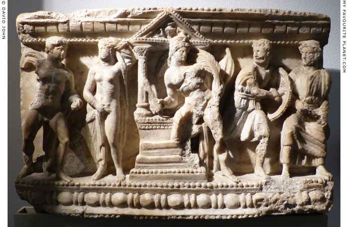 The Recognition of Paris on an Etruscan cinerary urn at My Favourite Planet