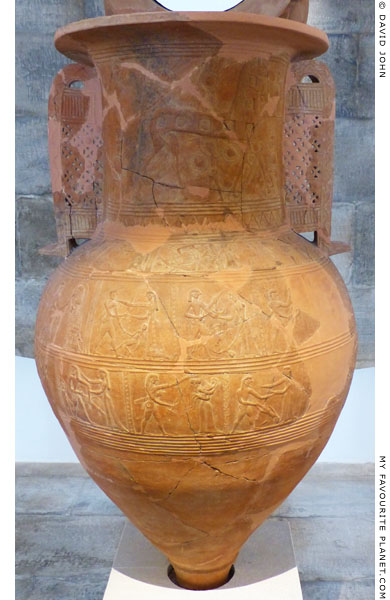 The Mykonos Vase with depictions of the Trojan Horse and the sack of Troy at My Favourite Planet