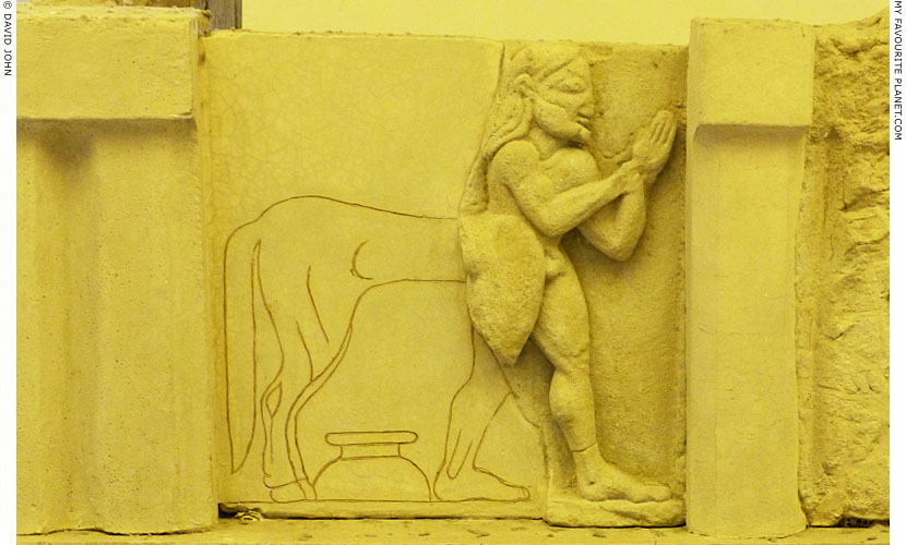 A metope relief of a Centaur, perhaps Cheiron, in Paestum at My Favourite Planet
