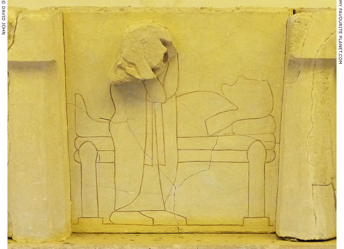 A metope with a relief of Hekuba mourning over Hektor's corpse at My Favourite Planet