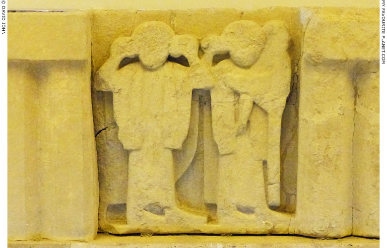 A metope with a relief of Helen, Andromache and Astyanax at My Favourite Planet