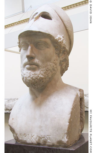 Marble bust of Pericles in the British Museum at My Favourite Planet