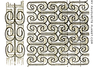 Drawing of the maeander pattern on the Gorgon's chiton at My Favourite Planet