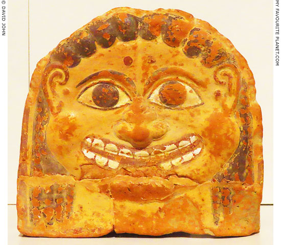 A terracotta Gorgoneion antefix from Ptoon, Boeotia at My Favourite Planet A terracotta Gorgoneion antefix from Ptoon, Boeotia at My Favourite Planet