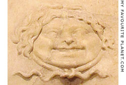 Jolly-looking Gorgon on the breastplate of the statue of Emperor Marcus Aurelius at My Favourite Planet