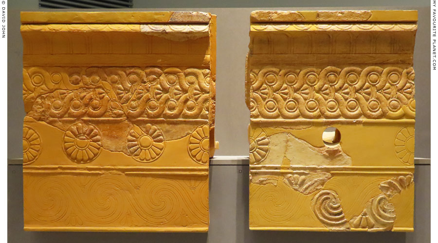 Terracotta sima fragments from the Temple of Artemis, Corfu at My Favourite Planet