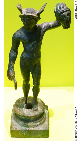 Etruscan bronze statuette of Perseus holding the head of Medusa at My Favourite Planet