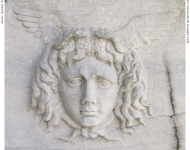 A Gorgoneion on a sarcophagus in Istanbul at My Favourite Planet